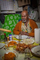 Tonight, Etienne Boya Wayahat will say grace. Our plates will be filled with freshly harvested yam, taro and fried chicken.