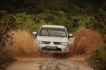 On the way on the mud slopes of Kudat.