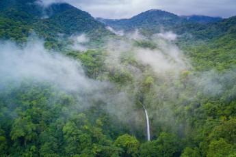 Einfach nur magisch und 'Lost World'-mäßig: Der La Fortuna Waserfall.