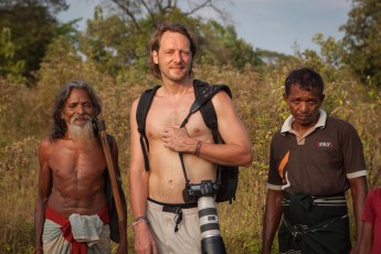 On the road with Kiri Bandiya and companion in the Vedda area.