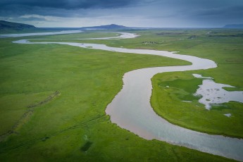 Landschaft in der Nähe von Selfoss.

