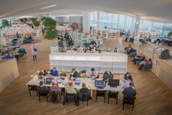 Oodi, Helsinki's new central library, is very popular. On busy days, it attracts 20,000 visitors.
