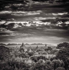 Blick über Bagan am späten Nachmittag.
