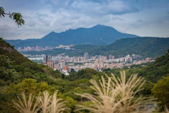 Surrounded by jungle: Taipei view from Yangminshan National Park.