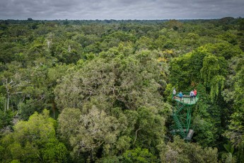Observation tower, approx. 40 metres high. All components were brought in and assembled by hand.