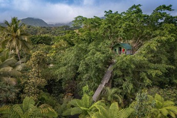 Our overnight hut at Volcano View Tree House, Tanna Island.