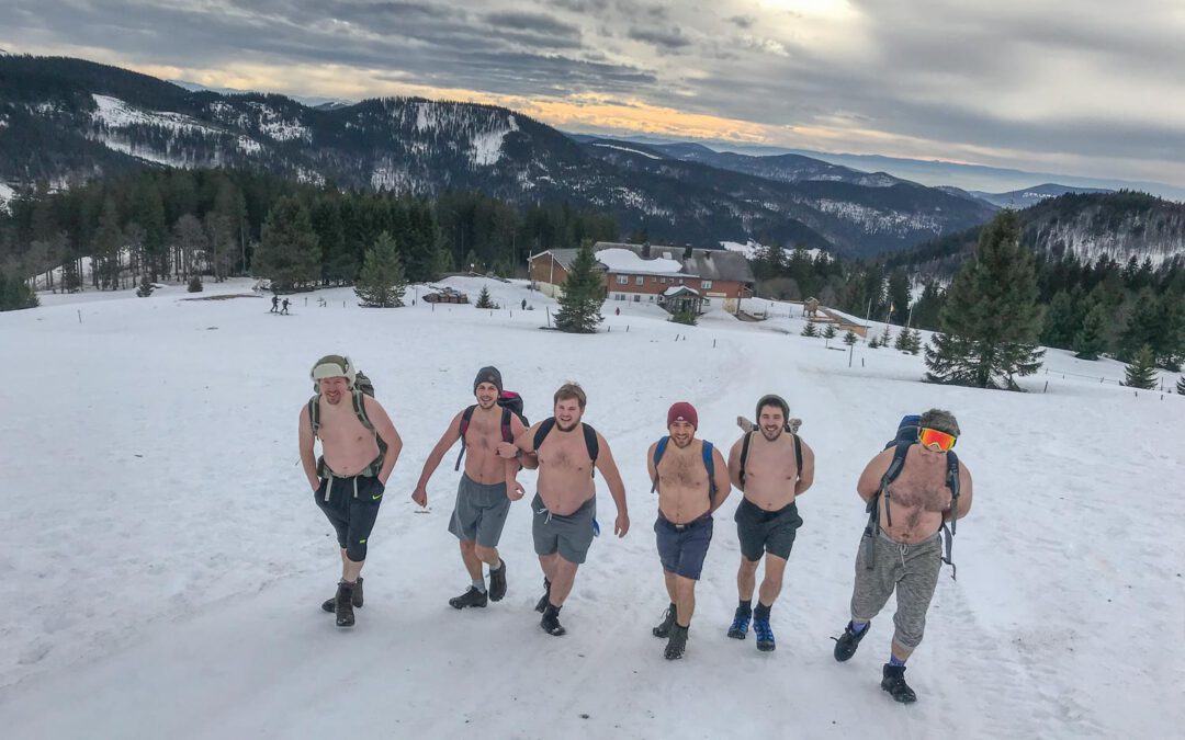 Topless on the Feldberg in winter